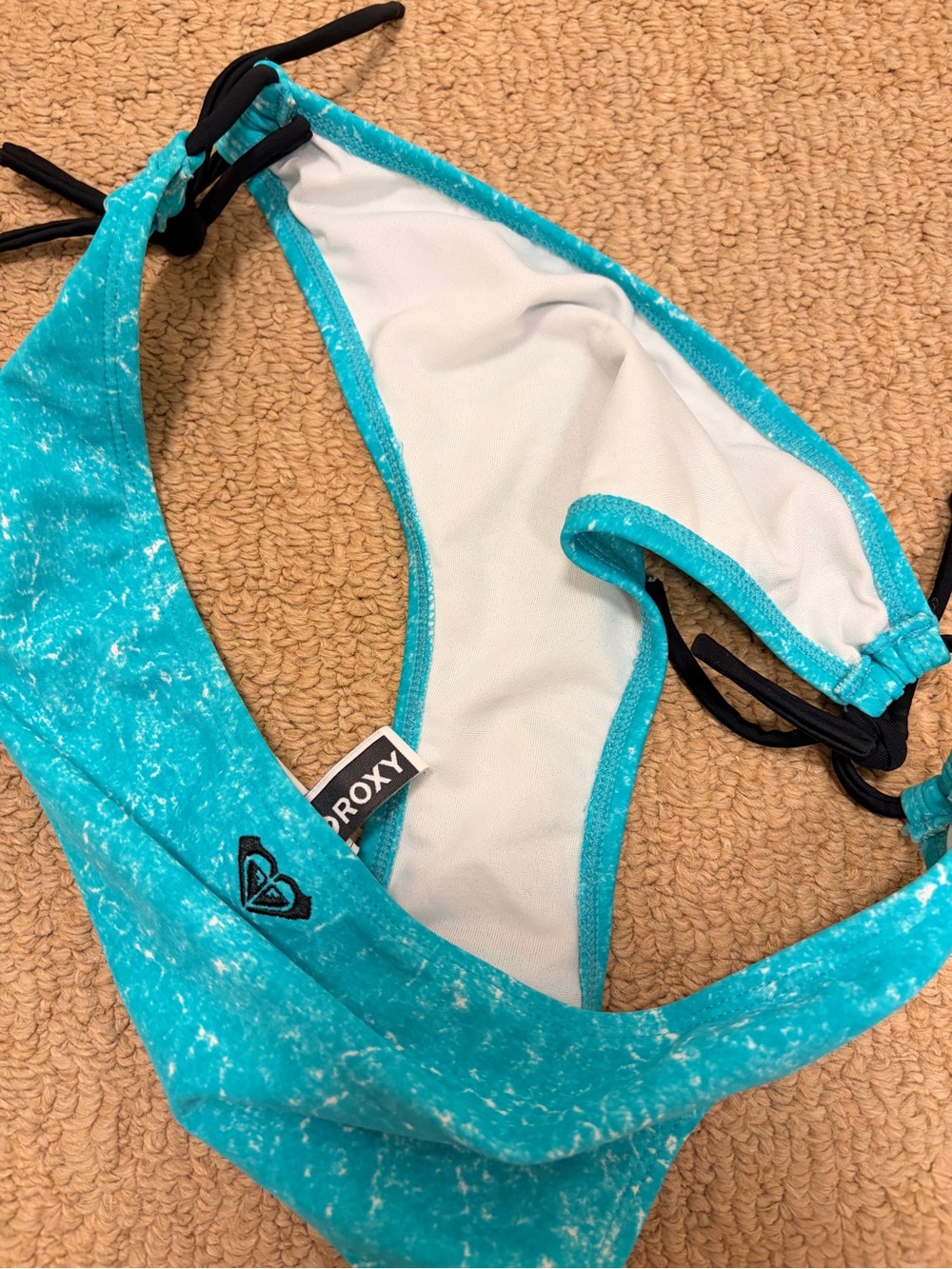 ROXY 70's Lowrider T Side Tie Bikini Bottom Turquoise – M - Picture 8 of 8